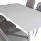 Spisegruppe Venture Home Pobbie med 6 Vera Stoler Hvita Ben