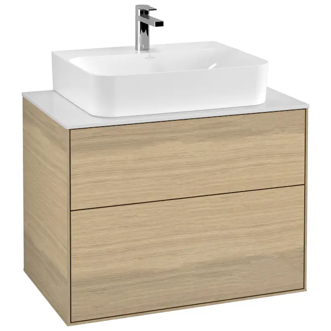 Tvättställsskåp Villeroy & Boch Finion med 2 Lådor och Bänkskiva för Centrerat Tvättställ