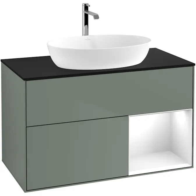 Tvättställsskåp Villeroy & Boch Finion med 2 Lådor Hylla och Bänkskiva för Fristående Tvättställ från Artis & Collaro