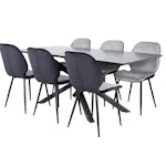 Spisegruppe Venture Home med Piata Spisebord og 6 Elisa Spisestoler