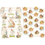 Glansbilder Creativ Company Nostalgiske Engler 165x235 cm 2 Ark/1 Pk