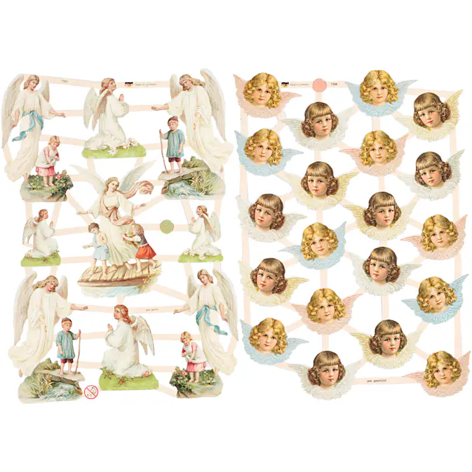Glansbilder Creativ Company Nostalgiske Engler 165x235 cm 2 Ark/1 Pk