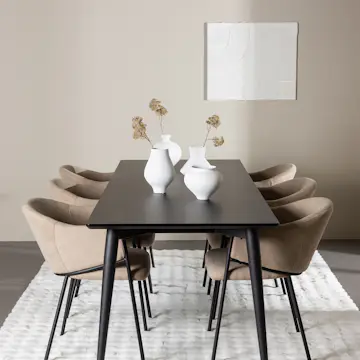 Spisegruppe Venture Home Ellis 230 med 6 stk Evelina Stoler