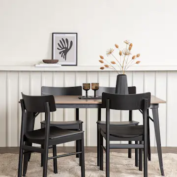 Spisegruppe Venture Home Tempe med 4 Montros Stoler