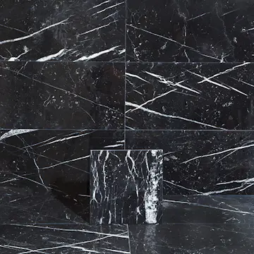 Marmor Arredo Nero Marquina Sort Polert 30x30 cm