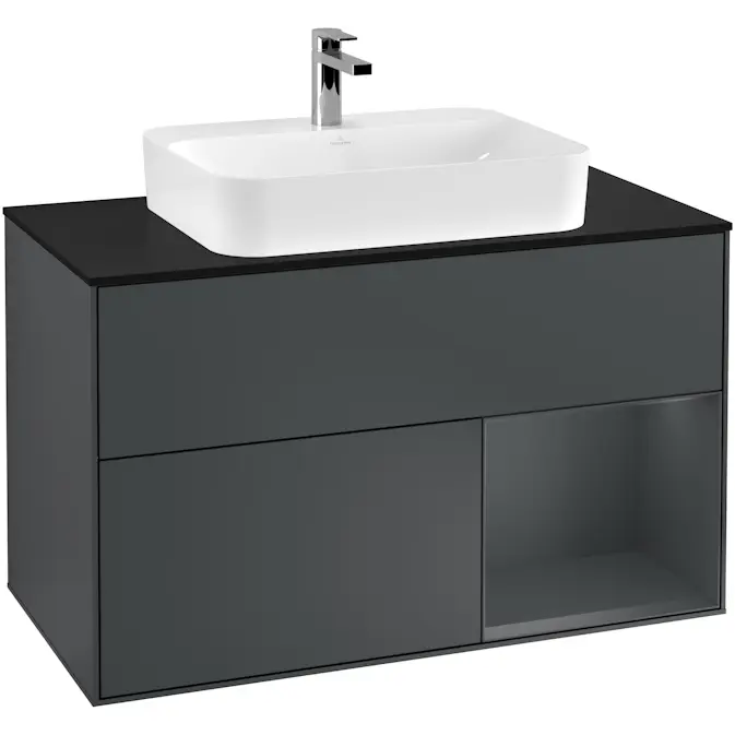 Tvättställsskåp Villeroy & Boch Finion med 2 Lådor Hylla och Bänkskiva för Ytmonterat Tvättställ