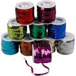 Paljettbånd Creativ Company Metallicfarger B6 mm 10x10 m/1 Pk