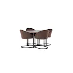 Spisegruppe Venture Home Durango Ø120 cm med 4 stk Evening Stoler