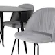 Spisegruppe Venture Home Plaza med 4stk Wrinkles Stoler