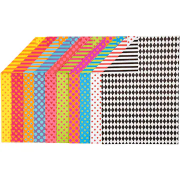 Mønstret Kartong Creativ Company Ass Farger A4 210x297 mm 1 Pk