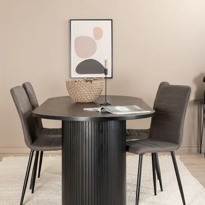 Spisegruppe Venture Home Bianca med 4 Walerina Stoler