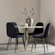Spisegruppe Venture Home Lycke Ø110 med 4 stk Polar Stoler Teddy