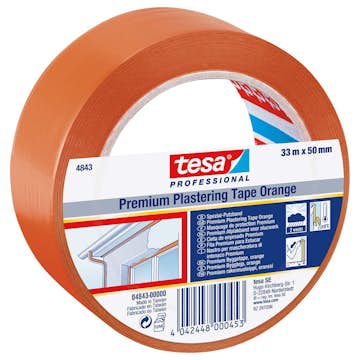 Byggetape Tesa 50 mm 33 m Oransje PVC
