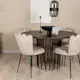 Spisegruppe furniture/fashion Stone Ø120 cm med 4 Limhamn Light Stoler