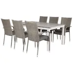 Spisegruppe Venture Home Lova 160/240 med 6 Asta Stoler
