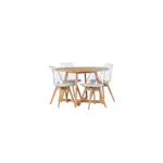 Spisegruppe Venture Home Yakidon Ø120 cm med 4 stk Edvin Stoler