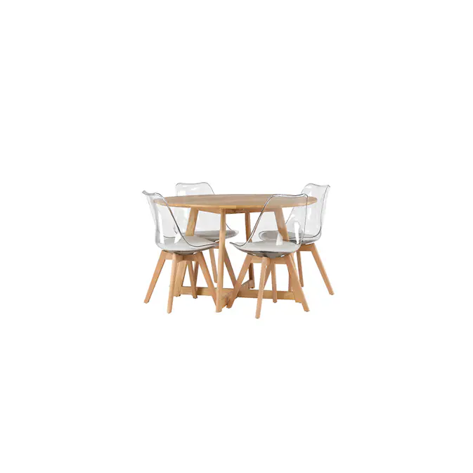 Spisegruppe Venture Home Yakidon Ø120 cm med 4 stk Edvin Stoler