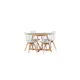 Spisegruppe Venture Home Yakidon Ø120 cm med 4 stk Edvin Stoler
