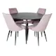 Spisegruppe Venture Home Dipp Ø115 cm med 4 Leone Stoler