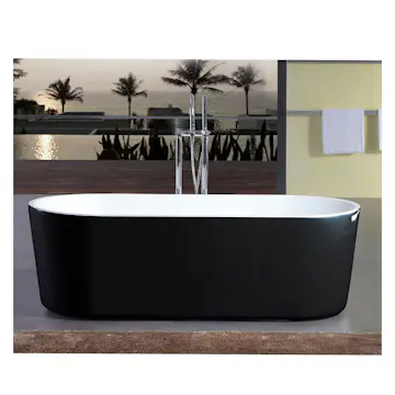 Badekar Bathlife Ideal Frittstående Sort