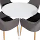 Spisegruppe Venture Home Plake med 4 Corina Stoler Polyester Rundt