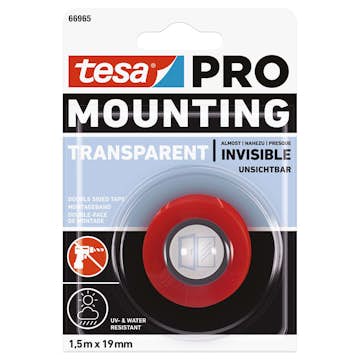 Monteringstape Tesa Pro Gjennomsiktig 19 mm
