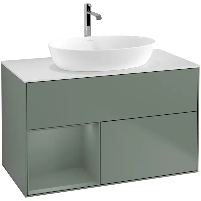 Tvättställsskåp Villeroy & Boch Finion med 2 Lådor Hylla och Bänkskiva för Fristående Tvättställ från Artis & Collaro