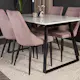 Spisegruppe Venture Home Estelle 140 med 4 Laura Stoler ManchEstelle