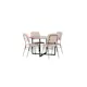 Spisegruppe Venture Home Durango Ø120 cm med 4 stk Seda Stoler