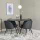 Spisegruppe Venture Home Dipp med 4 Velvet Stoler Skinn
