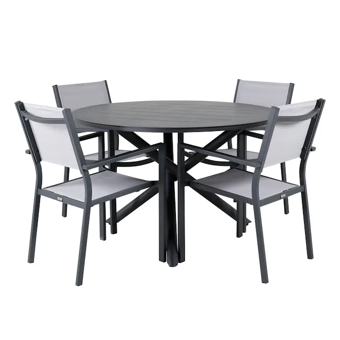Spisegruppe Venture Home Alma med 4 Copacabana Stoler
