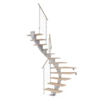 Plassbesparende Trapp Dolle Hamburg Eik Hvitoljet 1/2-Sving Style6