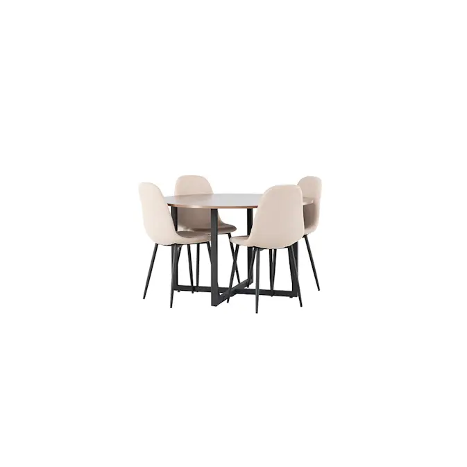 Spisegruppe Venture Home Durango Ø120 cm med 4 stk Polar Stoler