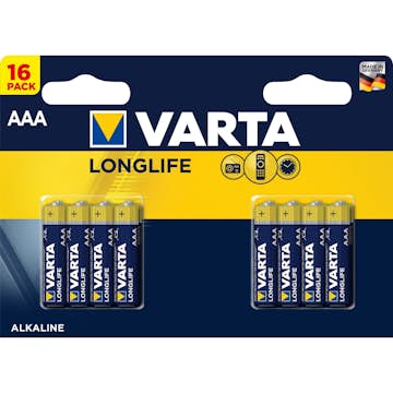 Batterier Varta Longlife AAA 16-pk