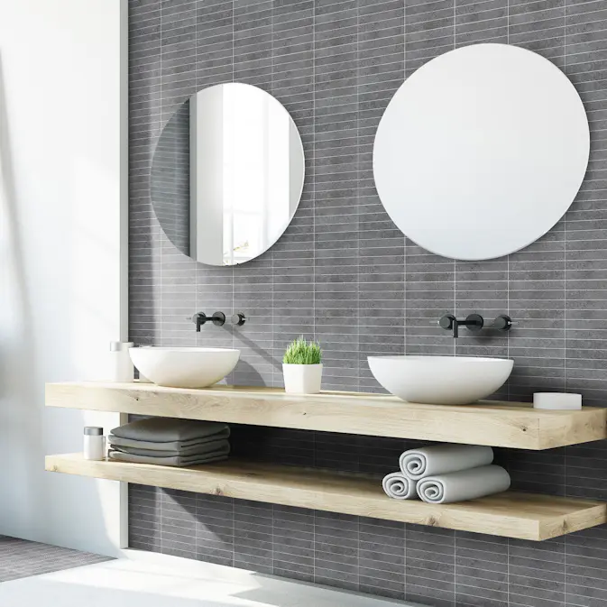 Mosaik Arredo SunStone Svart Mosaic 3x15 cm