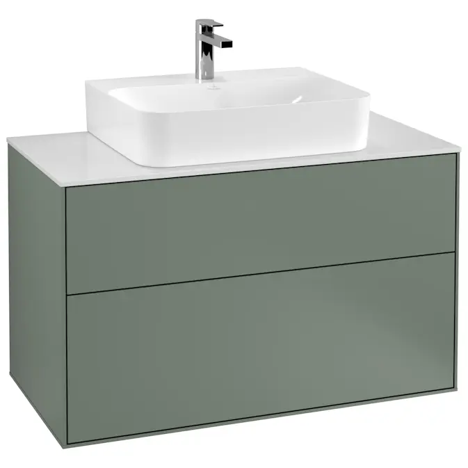 Tvättställsskåp Villeroy & Boch Finion med 2 Lådor och Bänkskiva för Centrerat Tvättställ