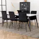 Spisegruppe Venture Home Jolie med 6 Walerina Stoler Fløyel