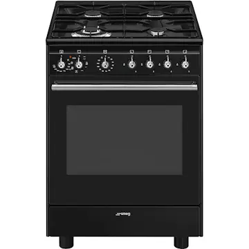 Gasskomfyr Smeg Concerto CX61GMBL Sort med Allsidig og Elektrisk Ovn