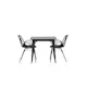 Spisegruppe Venture Home Tempe 80 cm med 2 Dyrön Stoler