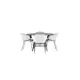 Spisegruppe Venture Home Kaseidon Ø100 cm med 4 stk Evelina Stoler