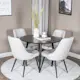 Spisegruppe Venture Home Plaza med 4stk Velvet Deluxe Stoler