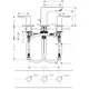 Servantbatteri Hansgrohe Talis E for Innbygging 3-hull