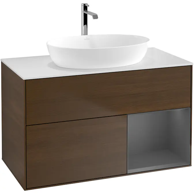 Tvättställsskåp Villeroy & Boch Finion med 2 Lådor Hylla och Bänkskiva för Fristående Tvättställ från Artis & Collaro