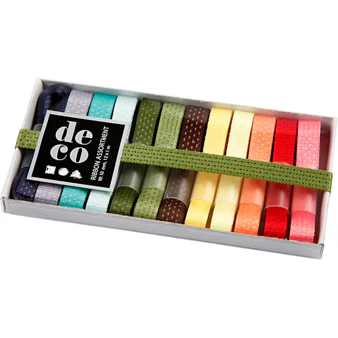 Dekorasjonsbånd Creativ Company Harmoni Ass Farger 12x1 m/1 Pk