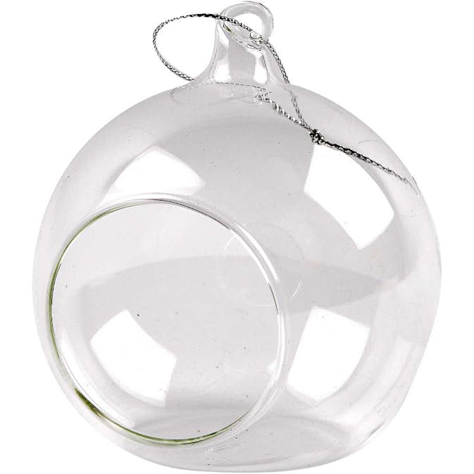 Glasskule Creativ Company med Hull Dia 8 cm 6 stk/1 Pk