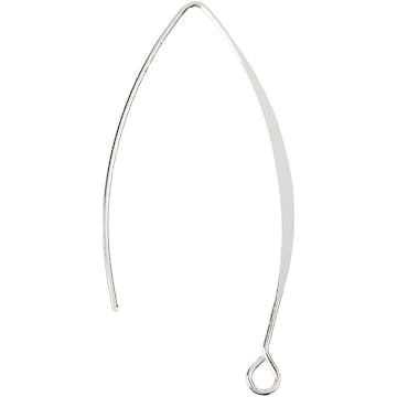 Ørebøyle Creativ Company Forsølvet H42 mm Hullstr 2 mm 1 Pk