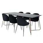 Spisegruppe Venture Home Annika med 6 Wrigley Stoler