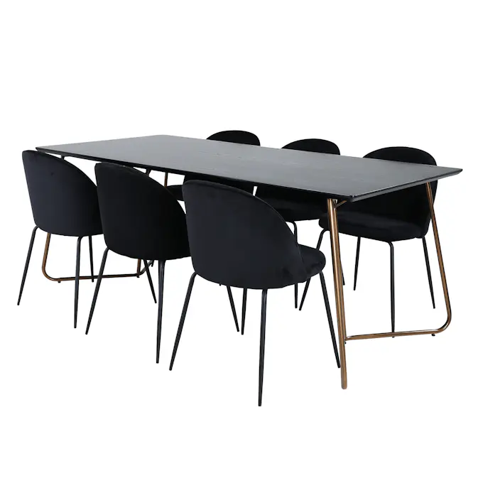 Spisegruppe Venture Home Annika med 6 Wrigley Stoler