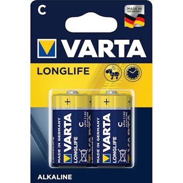 Batterier Varta Longlife C 2-pk