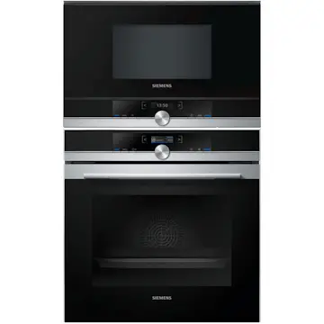 Ovn- og Mikrobølgepakke Siemens HB674GCS1S + BF634LGS1 IQ700 med Selvrens og Termometer